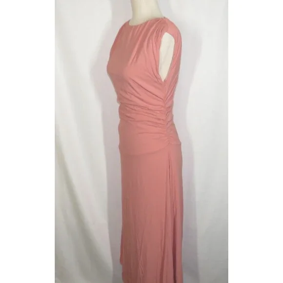 OGL  Eco-SkinKiss Breezy Cooling Side Ruched Maxi Dress In Sahara Size Large - Picture 3 of 16
